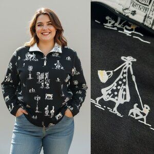 Vtg 90s French cartoons sweater - Koret brand